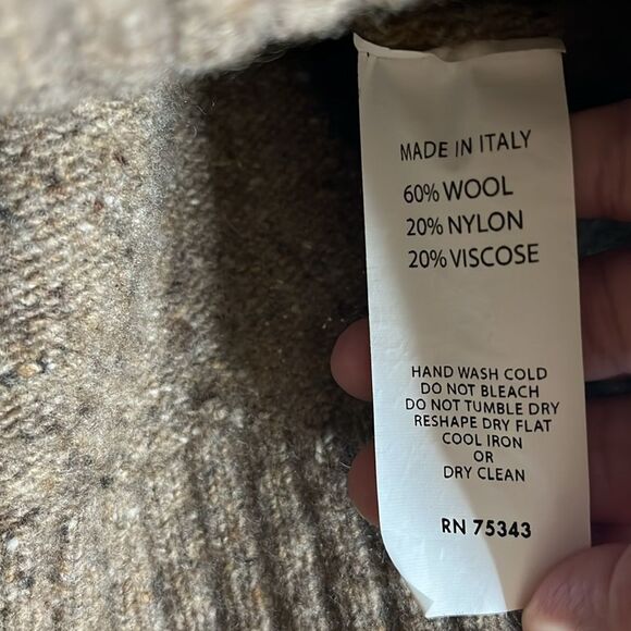 Luca Nobili Made in Italy Wool Blend Sweater womans Sz Medium Brown - Picture 6 of 11
